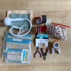 Crafting supplies lot, sewing, jewelry making, decor, packaging, social media